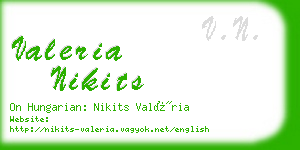 valeria nikits business card